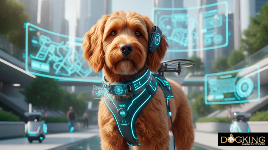 Techno-Dog Dog with wearable technology